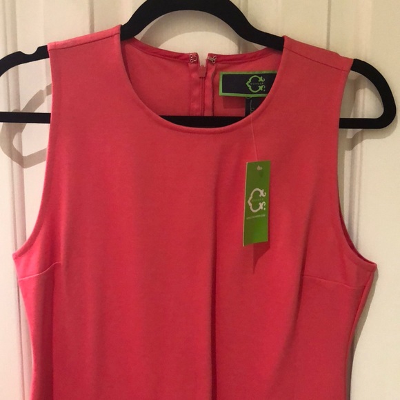 C Wonder S/L cut away shift dress in petunia pink - Picture 3 of 5